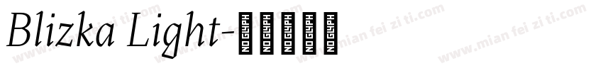 Blizka Light字体转换